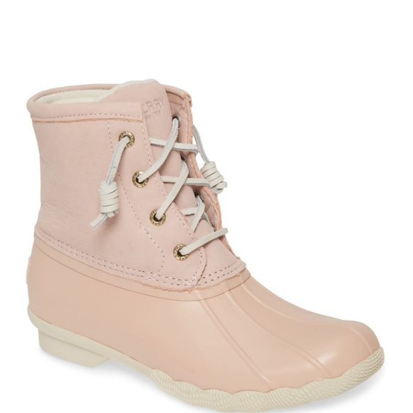 blush sperry duck boots